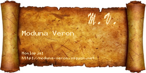 Moduna Veron névjegykártya